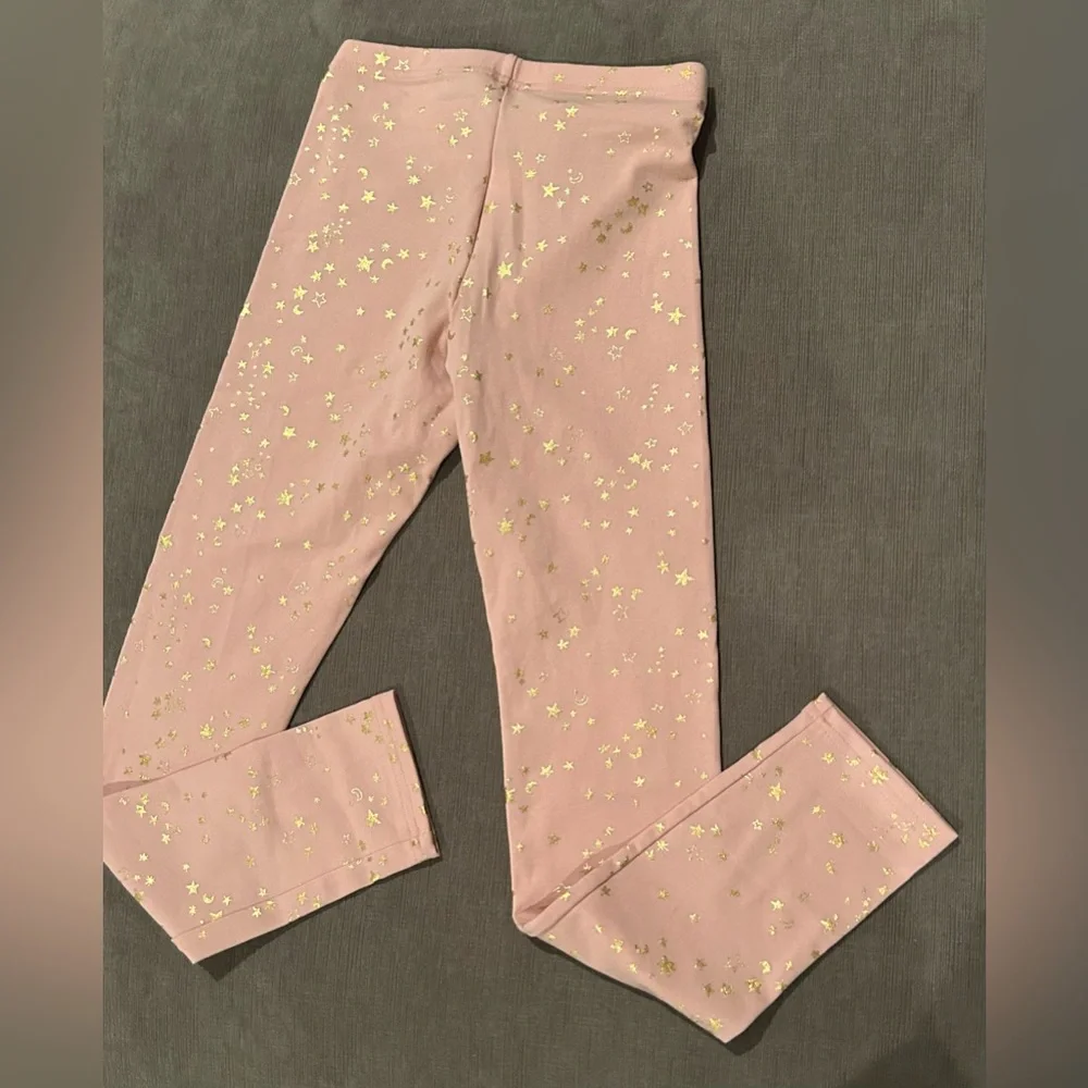 Old Navy Girls Leggings with golden stars L or XL NWT